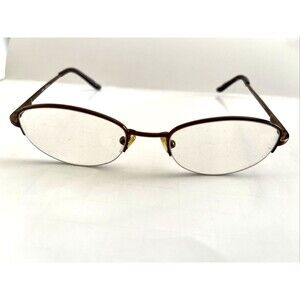 Saki Eyeglasses MOD 508 Handmade Japan Half Rim Frames Only  Brown 50-19-140
